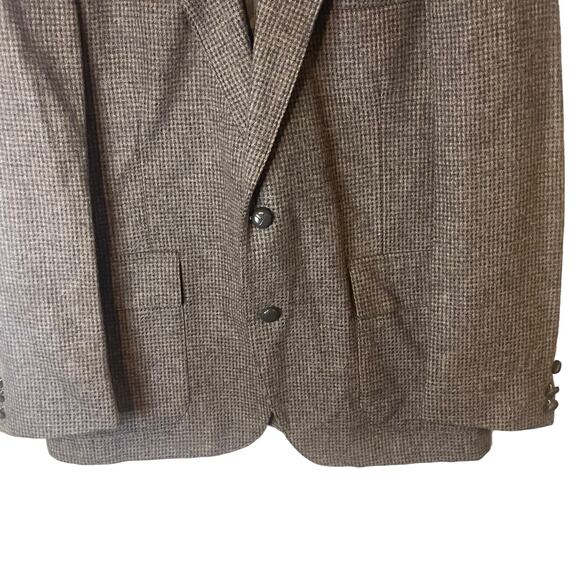 Woff By Farah Men's Size 42R 100% Pure Wool Houndstooth 2 Button Blazer - Picture 3 of 11